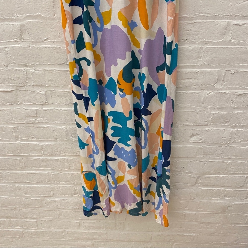 Anthropologie ||‎ Traffic People Abstract Printed V-Neck Midi Dress Small - Picture 3 of 9